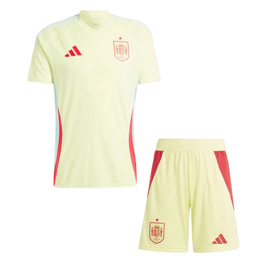 SPAIN EURO AWAY SOCCER KIDS KIT 2024