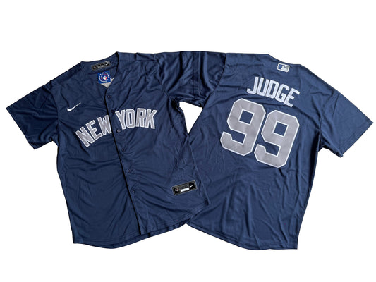 Men's New York Yankees 99# Aaron Judge Navy Alternate Replica Player Name Jersey