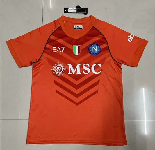 2023/2024 Napoli Goalkeeper Orange Soccer Jersey 1:1 Thai Quality