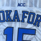 NCAA Duke University No. 15 Jahlil Okafor white embroidered jersey