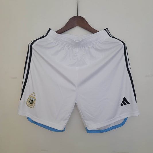 2022 FIFA World Cup Argentina National Team Jersey Home Shorts White