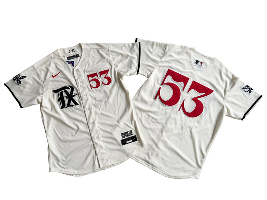 Men's Texas Rangers 53# Adolis Garcia Natural City Connect Limited Player Jersey