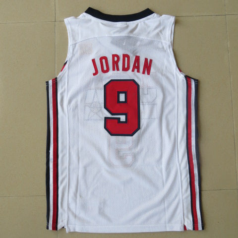 Olympische Spiele 1992 USA Dream Team Jordan Nr. 9 Trikot-Basketballuniform-Gedenkausgabe