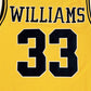 Williams high school No. 33 yellow embroidered jersey