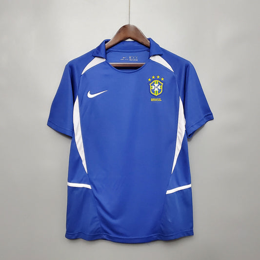 2002 Retro Brazil Away Soccer Jersey