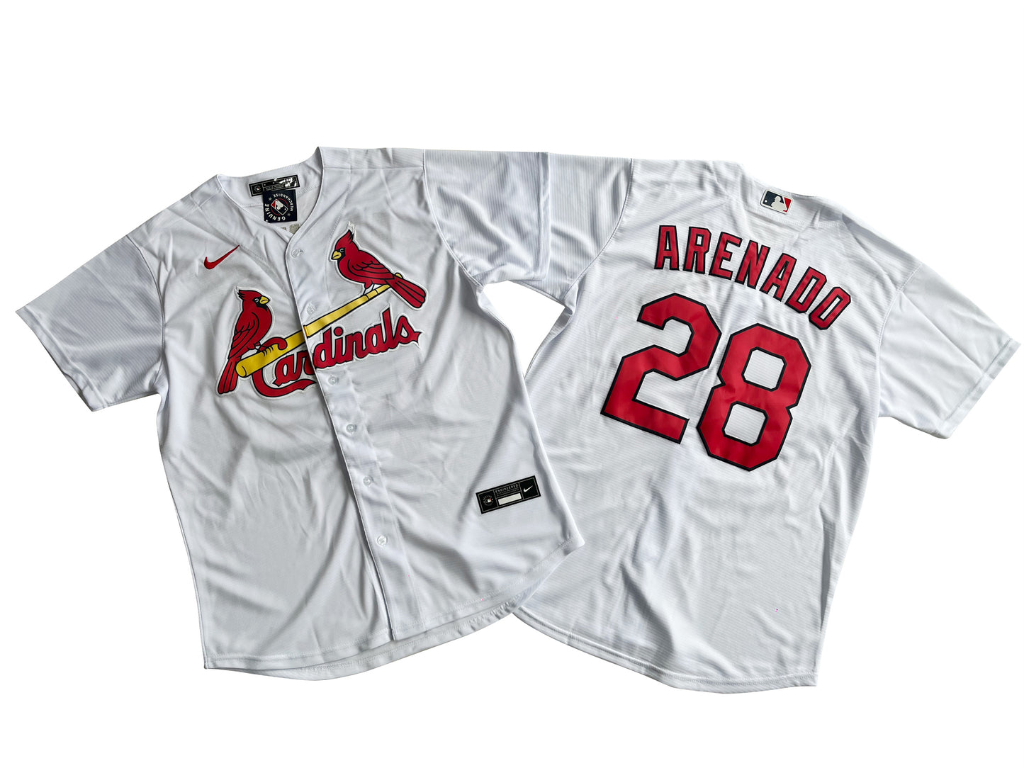 Men's St. Louis Cardinals Nolan Arenado #28 White Home Official Replica Player Jersey