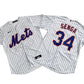 Men's New York Mets 34# Kodai Senga White Home Replica Player Jersey