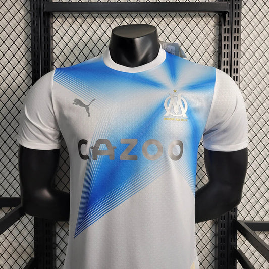 2023/2024 Player Version Olympique de Marseille Fourth Away 30th Anniversary Edition White Football Jersey