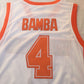 NCAA University of Texas No. 4 Bamba white embroidered jersey