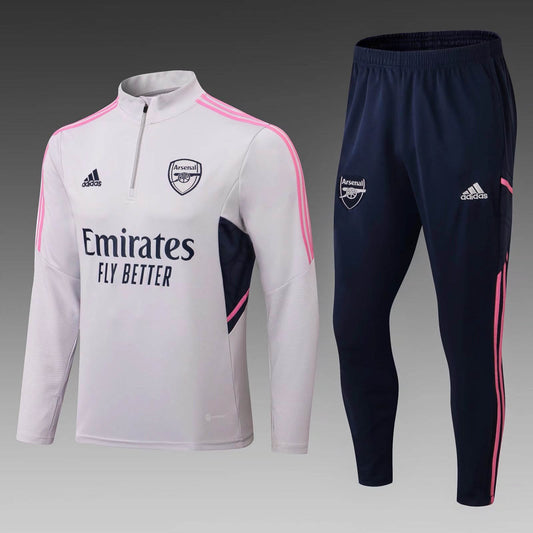 2022/2023 Arsenal Half-Pull Training Suit Grey Football Shirt 1:1 Thai Quality