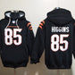 Cincinnati Bengals Black Hoodie #85 HIGGINS (with pockets)