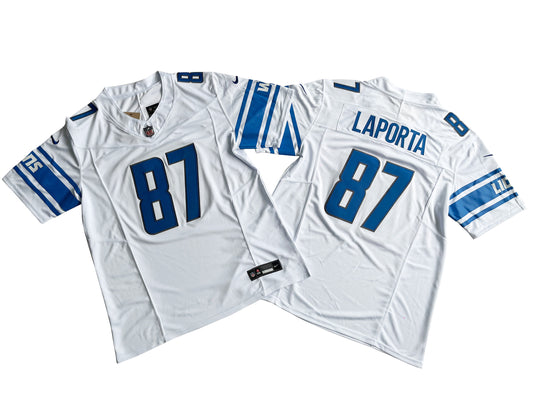 Detroit Lions 87# Sam Laporta White Vapor F.U.S.E. Limited Jersey