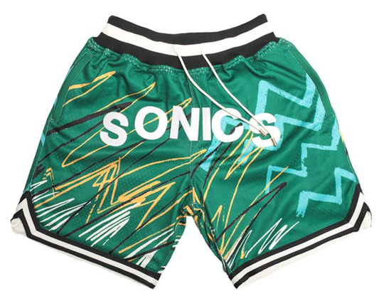 Supersonic JUST DON Lightning Edition Light Green Densely Embroidered Pocket Pants