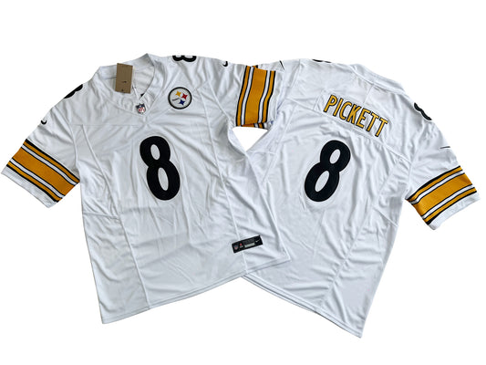 Pittsburgh Steelers 8# Kenny Pickett  White Vapor F.U.S.E. Limited Jersey