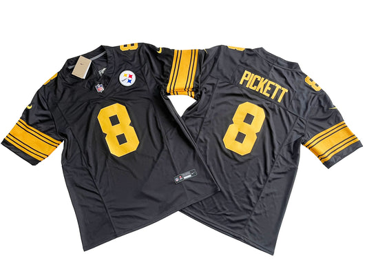 Pittsburgh Steelers 8# Kenny Pickett  Black Vapor F.U.S.E. Limited Jersey