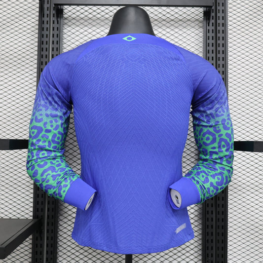 2023/2024 Long Sleeve Player Version Brazil Away Soccer Jersey