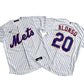 Men's New York Mets 20# Pete Alonso White Home Replica Player Jersey