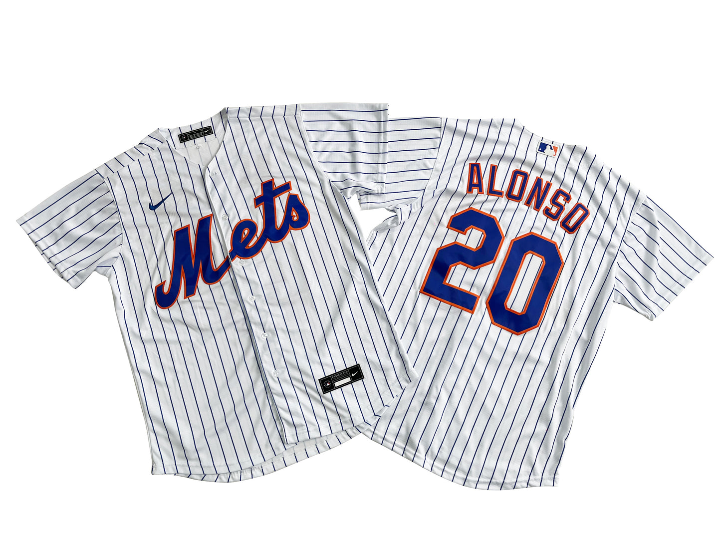 Men's New York Mets 20# Pete Alonso White Home Replica Player Jersey