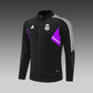 2022/2023 Real Madrid Long Zipped Jacket Black Football Shirt