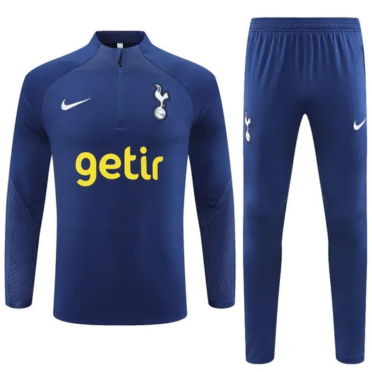 2023/2024 Tottenham Half-Pull Training Suit Blue Football Shirt 1:1 Thai Quality