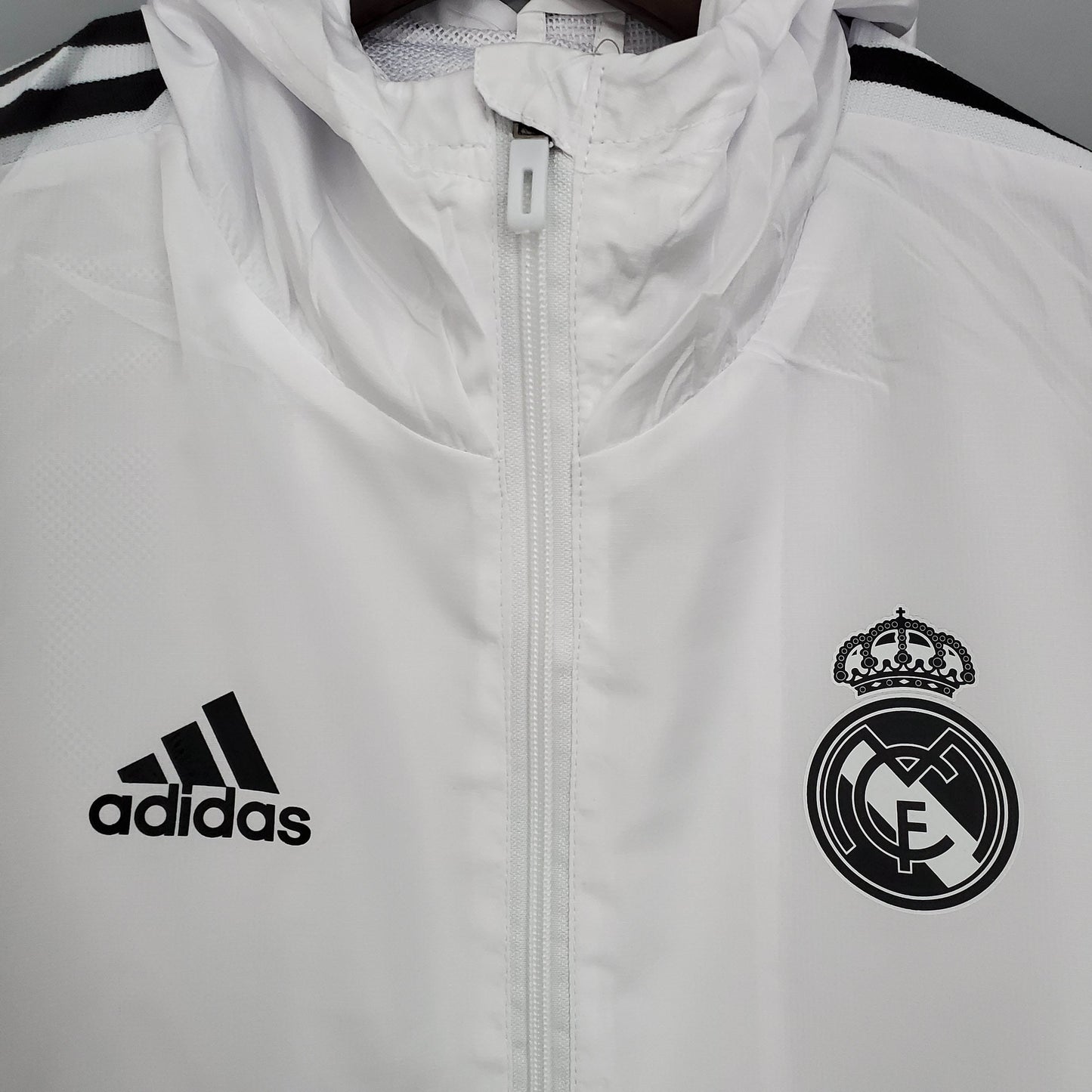 2021/2022 Real Madrid Jersey Windbreaker White(Black Edge)