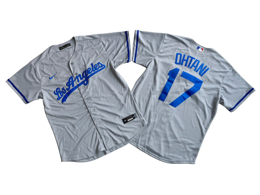 Los Angeles Dodgers 17# Shohei Ohtani Gray Player Jersey