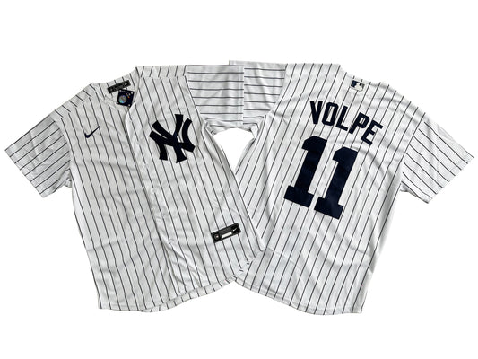 Men's New York Yankees 11# Anthony Volpe  White Home Replica Player Name Jersey