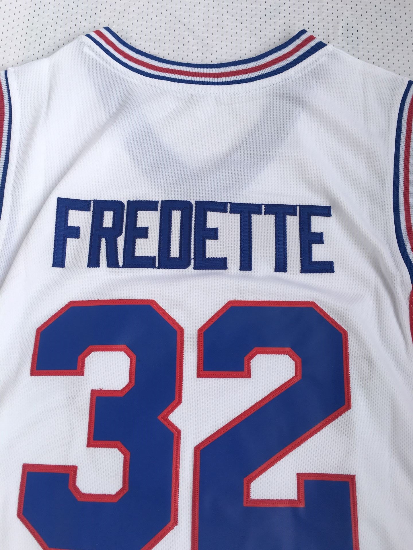 Shanghai team No. 32 Fredette white embroidered jersey