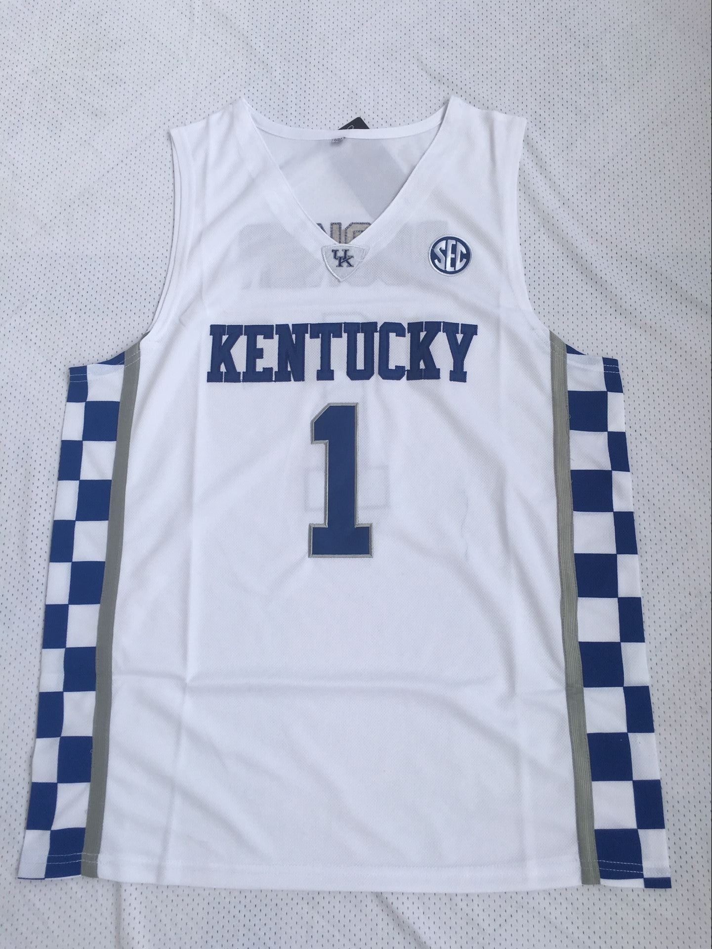 NCAA Kentucky No. 1 Booker White University Embroidered Jersey