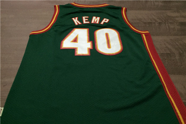 SuperSonics 40# Sean Kemp Green 95-96 Classic Retro Premium Mesh Fan Edition Jersey
