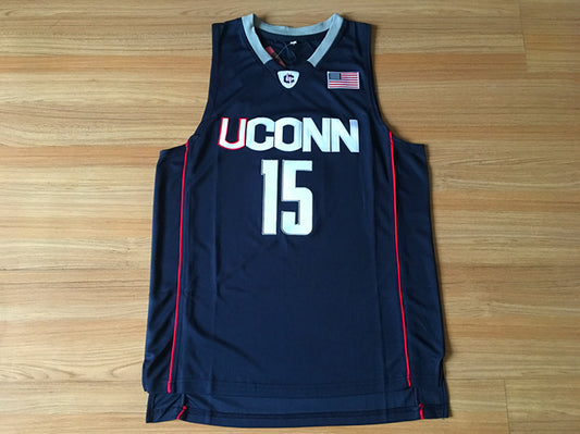 NCAA University of Connecticut No. 15 Kemba Walker dark blue jersey
