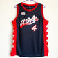 1996 Atlanta Olympics Team USA Dream 3 USA No. 4 Barkley dark blue embroidered jersey