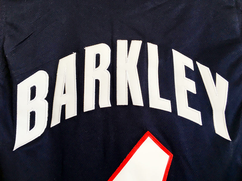 1996 Atlanta Olympics Team USA Dream 3 USA No. 4 Barkley dark blue embroidered jersey