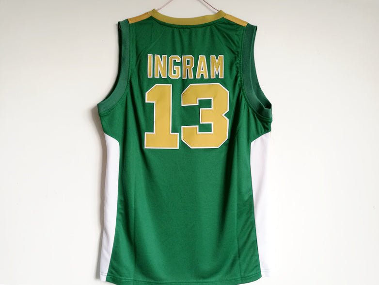 Ingram No. 13 Kingston High School Green Basketball Jersey