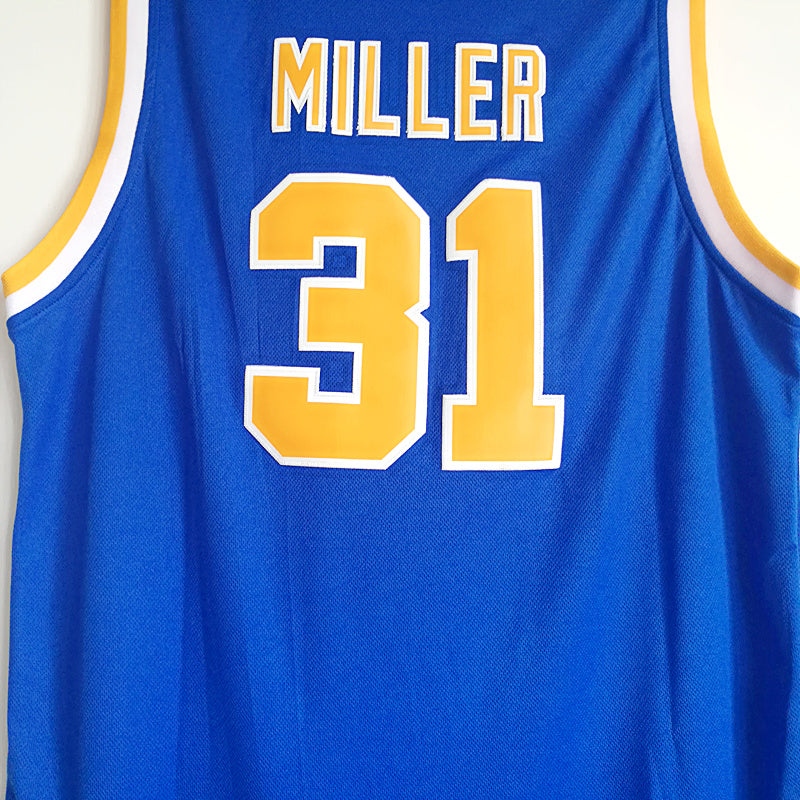 NCAA UCLA No. 31 Miller blue embroidered basketball jersey