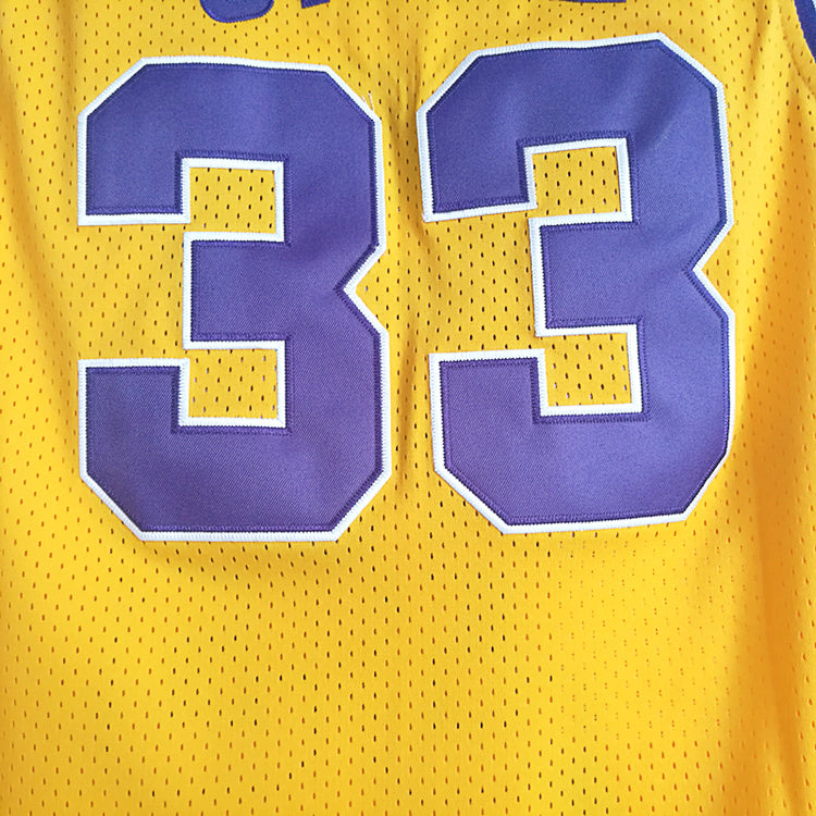 NCAA Louisiana State University 33# O'Neal yellow top mesh double-layer embroidered jersey
