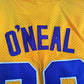 NCAA Louisiana State University 33# O'Neal yellow top mesh double-layer embroidered jersey