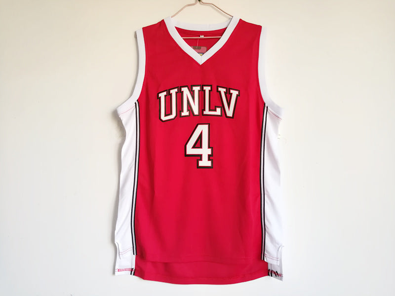 NCAA University of Nevada, Las Vegas No. 4 Larry Johnson University red embroidered jersey