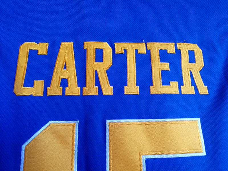 Vince Carter No. 15 High School Blue Premium Embroidered Jersey