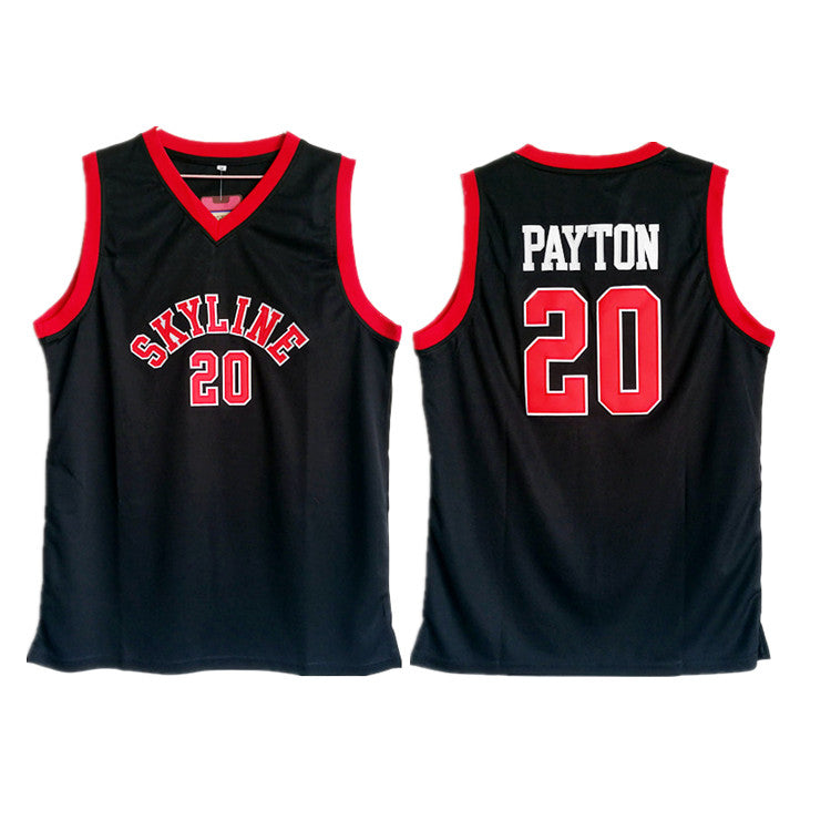 Gary Payton Horizon High School No. 20 black  double-layer embroidered jersey