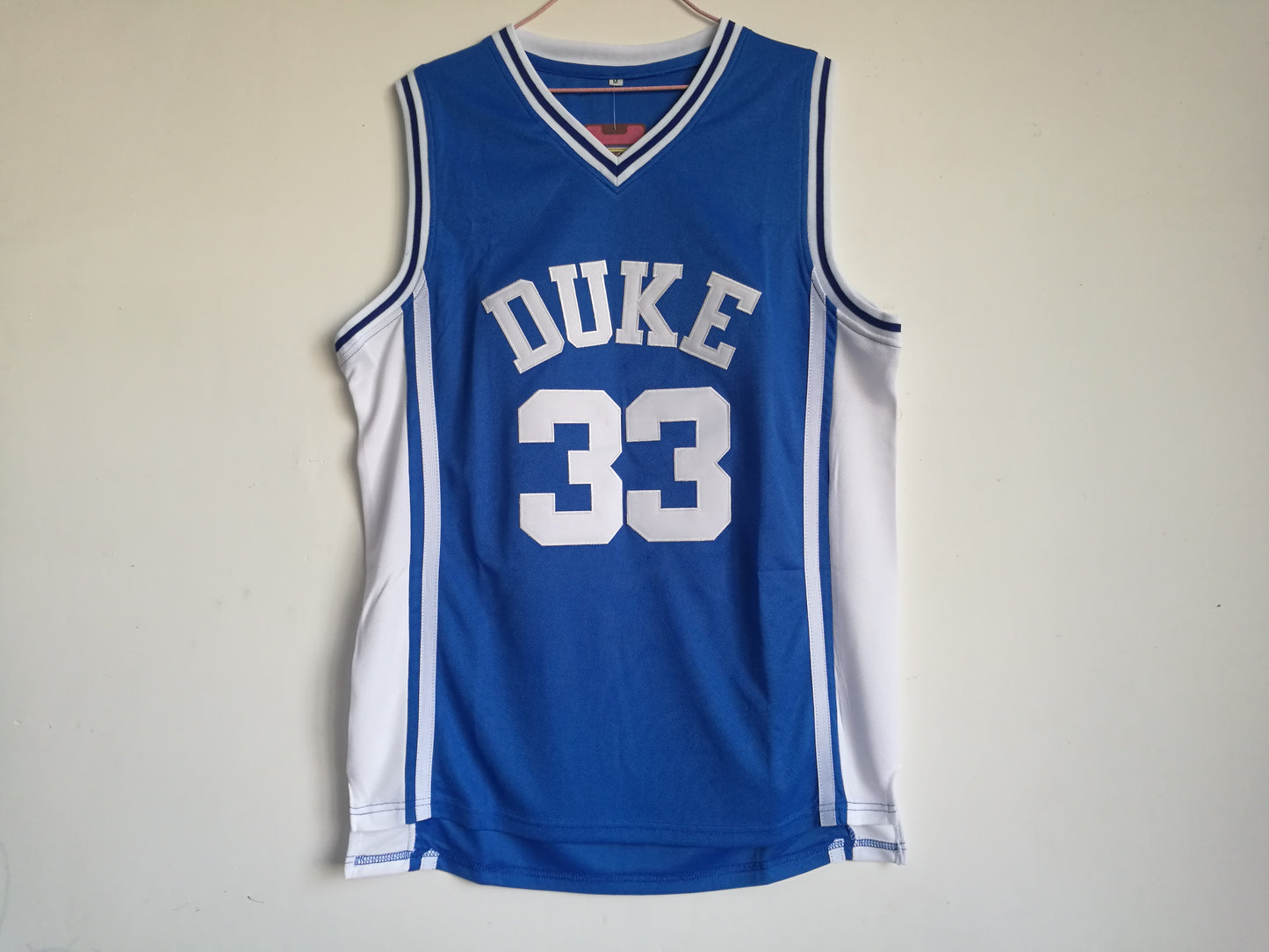 NCAA Duke University No. 33 Hill Blue Embroidered Basketball Jersey
