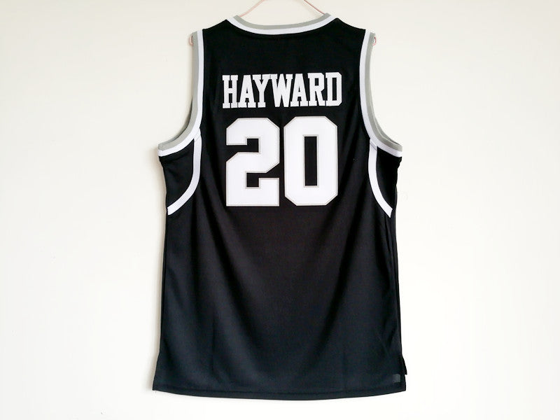 NCAA Butler University No. 20 Gordon Hayward black embroidered jersey