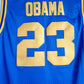 NCAA Punahou School No. 23 OBAMA Obama blue top mesh basketball jersey