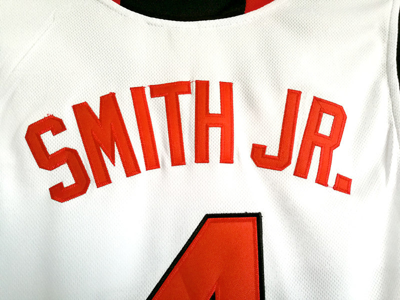 NCAA North Carolina State University No. 4 JR. Smith white embroidered jersey