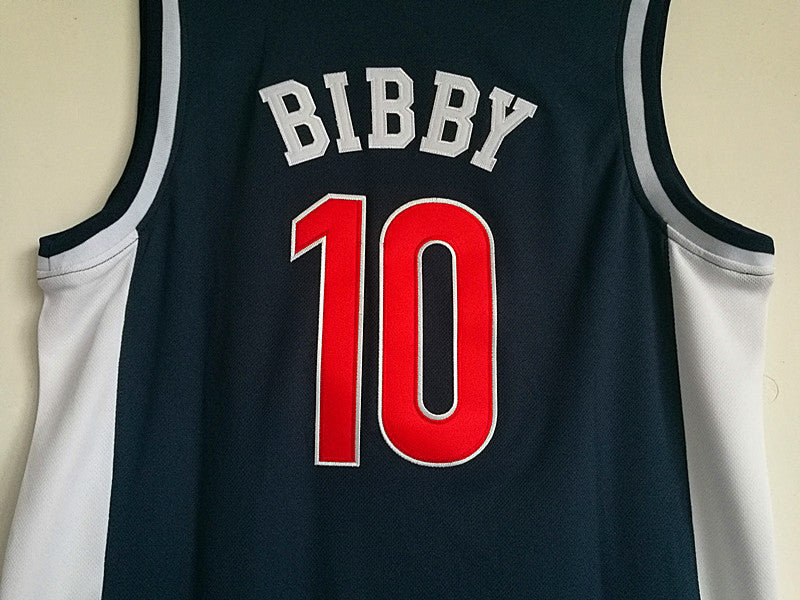NCAA University of Arizona Grizzlies No. 10 Mike Bibby dark blue basketball jersey