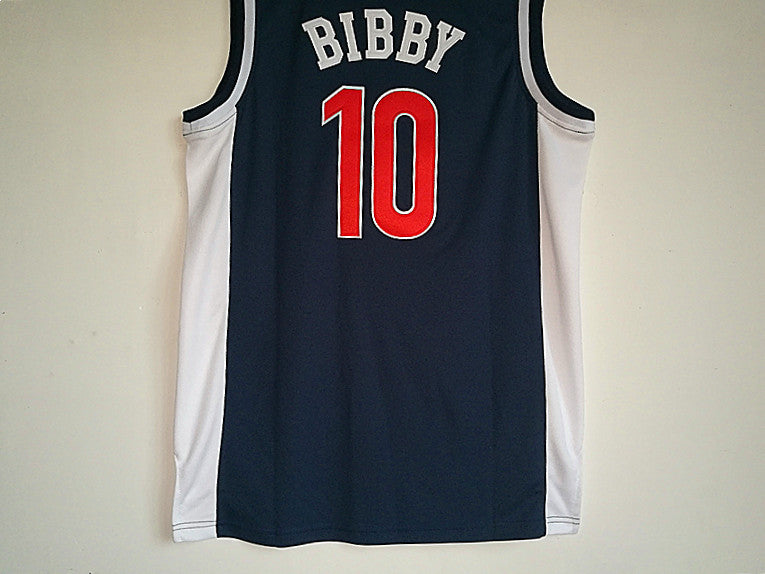 NCAA University of Arizona Grizzlies No. 10 Mike Bibby dark blue basketball jersey