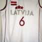 Porzingis No. 6 2017 European Championship Latvian National Team White Basketball Jersey
