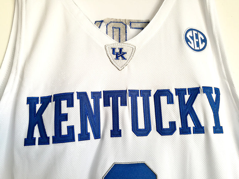 NCAA University of Kentucky No. 0 FOX Fox white basketball jersey