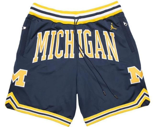 University of Michigan JUST DON dark blue dense embroidery pocket pants
