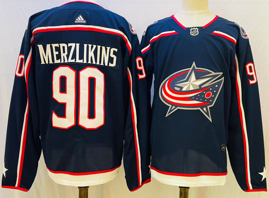 NHL Columbus Blue Jackets MERZLIKINS # 90 Jersey
